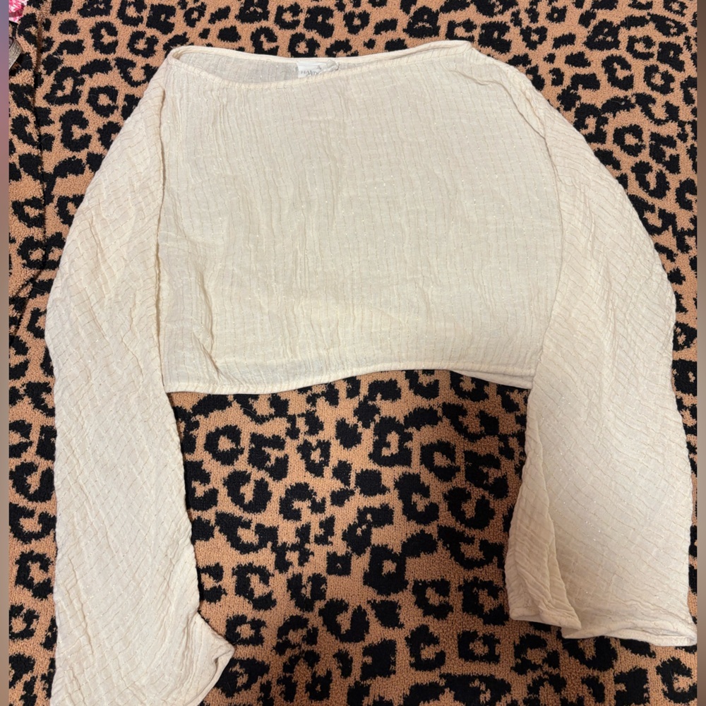 Gold crop top